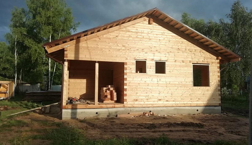 Строительство дома из профилированного бруса 9х12 г. Чехов